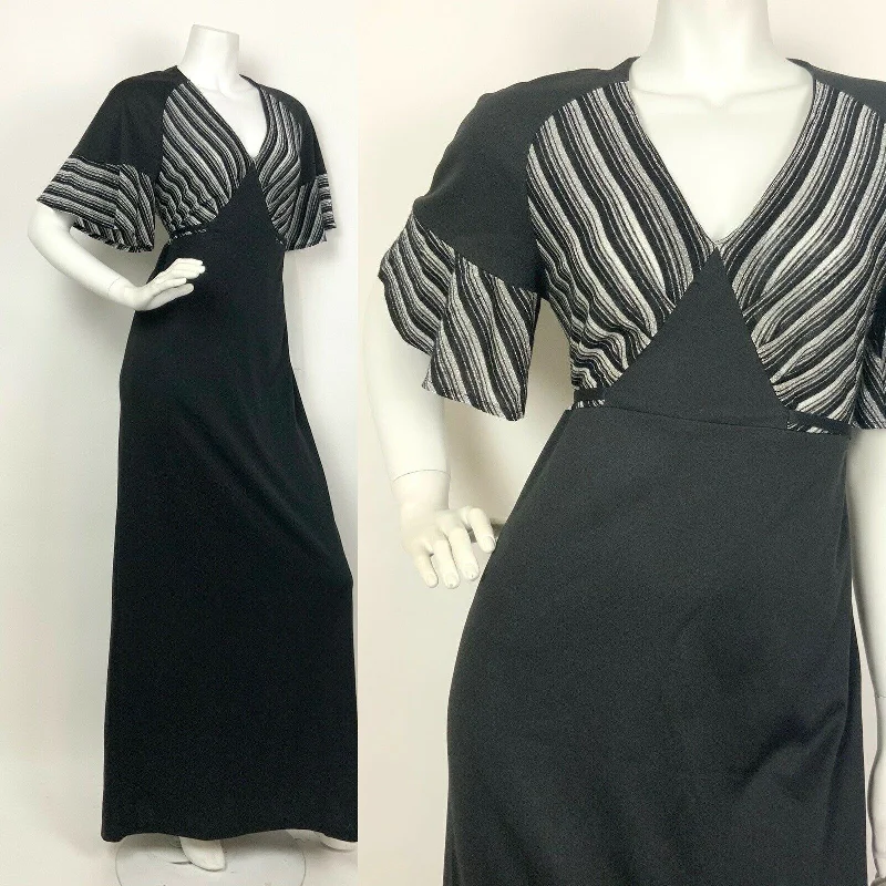Halter Neck Women Dress to Show Off the Shoulders and Neckline Halter Neck Women Dress to Show Off the Shoulders and Neckline VTG 60s 70s BLACK METALLIC SILVER STRIPED BELL SLEEVE DISCO GLAM MAXI DRESS 8 10 Halter Neck Women Dress to Show Off the Shoulders and Neckline Halter Neck Women Dress to Show Off the Shoulders and Neckline VTG 60s 70s BLACK METALLIC SILVER STRIPED BELL SLEEVE DISCO GLAM MAXI DRESS 8 10