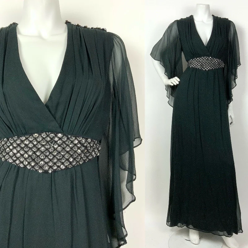Off - the - Shoulder Women Dress for a Romantic and Feminine Look Off - the - Shoulder Women Dress for a Romantic and Feminine Look VTG 60s 70s BLACK SILVER BEADED SEQUIN ANGEL WING SHEER PLUNGE MAXI DRESS 8 10 Off - the - Shoulder Women Dress for a Romantic and Feminine Look Off - the - Shoulder Women Dress for a Romantic and Feminine Look VTG 60s 70s BLACK SILVER BEADED SEQUIN ANGEL WING SHEER PLUNGE MAXI DRESS 8 10