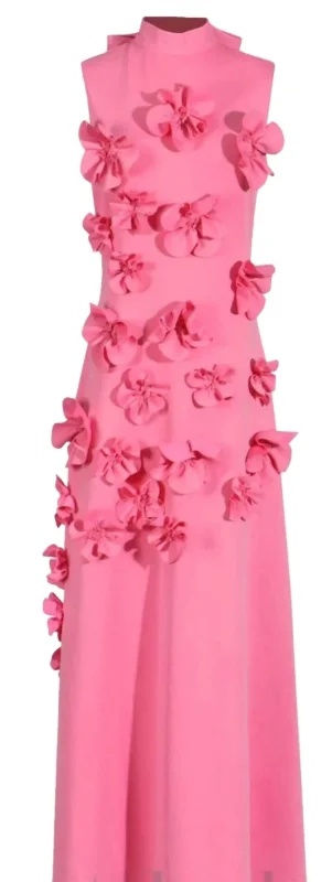 Mini Women Dress with a Short Hem for a Young and Trendy Style Mini Women Dress with a Short Hem for a Young and Trendy Style Women's Mock Neck 3D Flower Dress In Pink Mini Women Dress with a Short Hem for a Young and Trendy Style Mini Women Dress with a Short Hem for a Young and Trendy Style Women's Mock Neck 3D Flower Dress In Pink