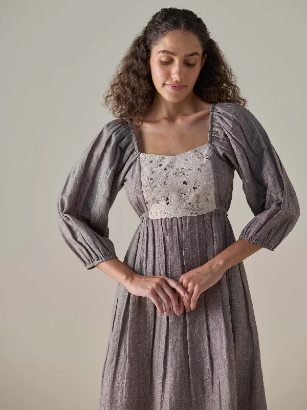 Plaid midi dresses for a fall - themed family gathering Sanctuary Linen Dress