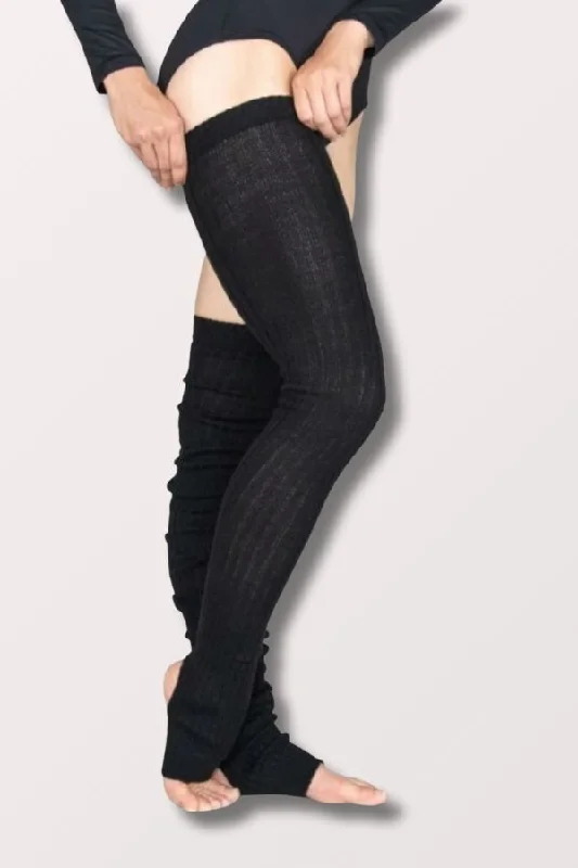 Striped Leg Warmers in Classic Combinations 48 Inch Extra Long Stirrup Leg Warmers - Black Striped Leg Warmers in Classic Combinations 48 Inch Extra Long Stirrup Leg Warmers - Black